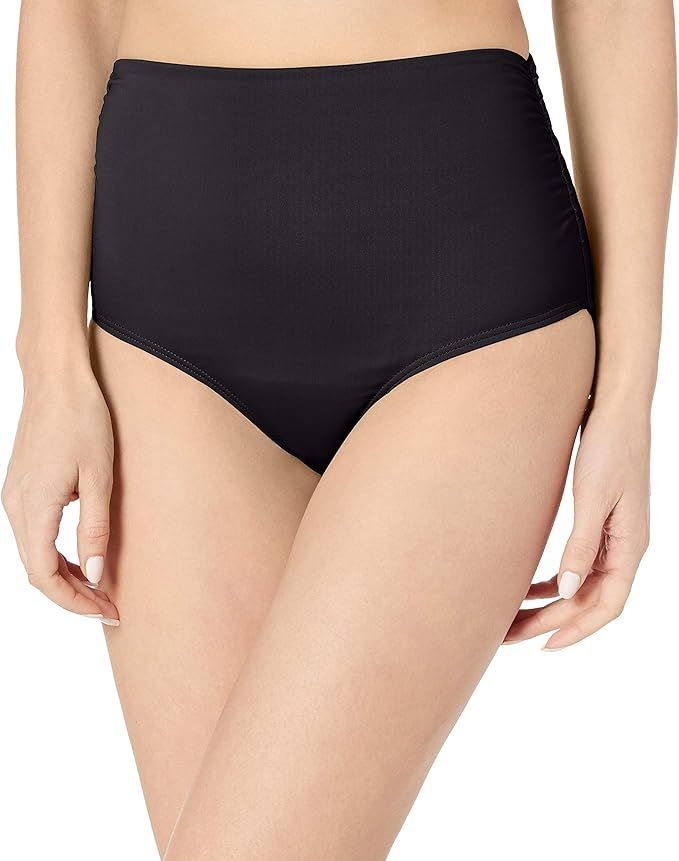 Anne Cole Women's High Waist to Fold Over Shirred Bikini Bottom Swimsuit | Amazon (US)