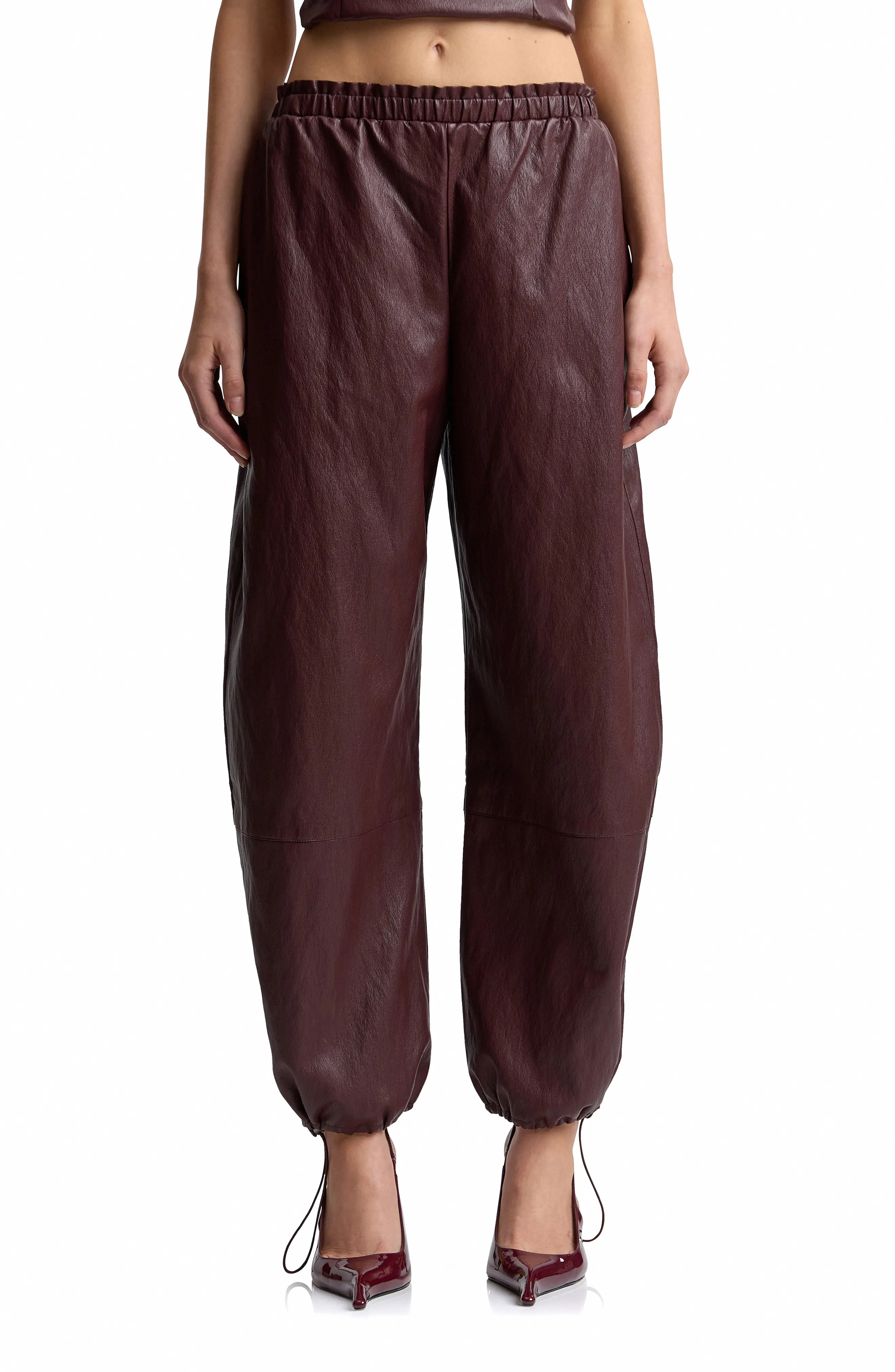 Avec Les Filles Elastic Waist Faux Leather Balloon Pants (Women) | Nordstrom | Nordstrom