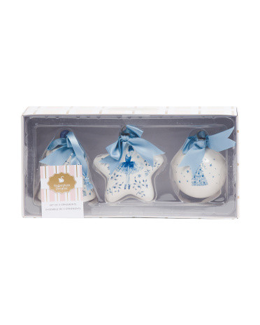 Set Of 3 Star Bell And Ball Christmas Ornaments | TJ Maxx