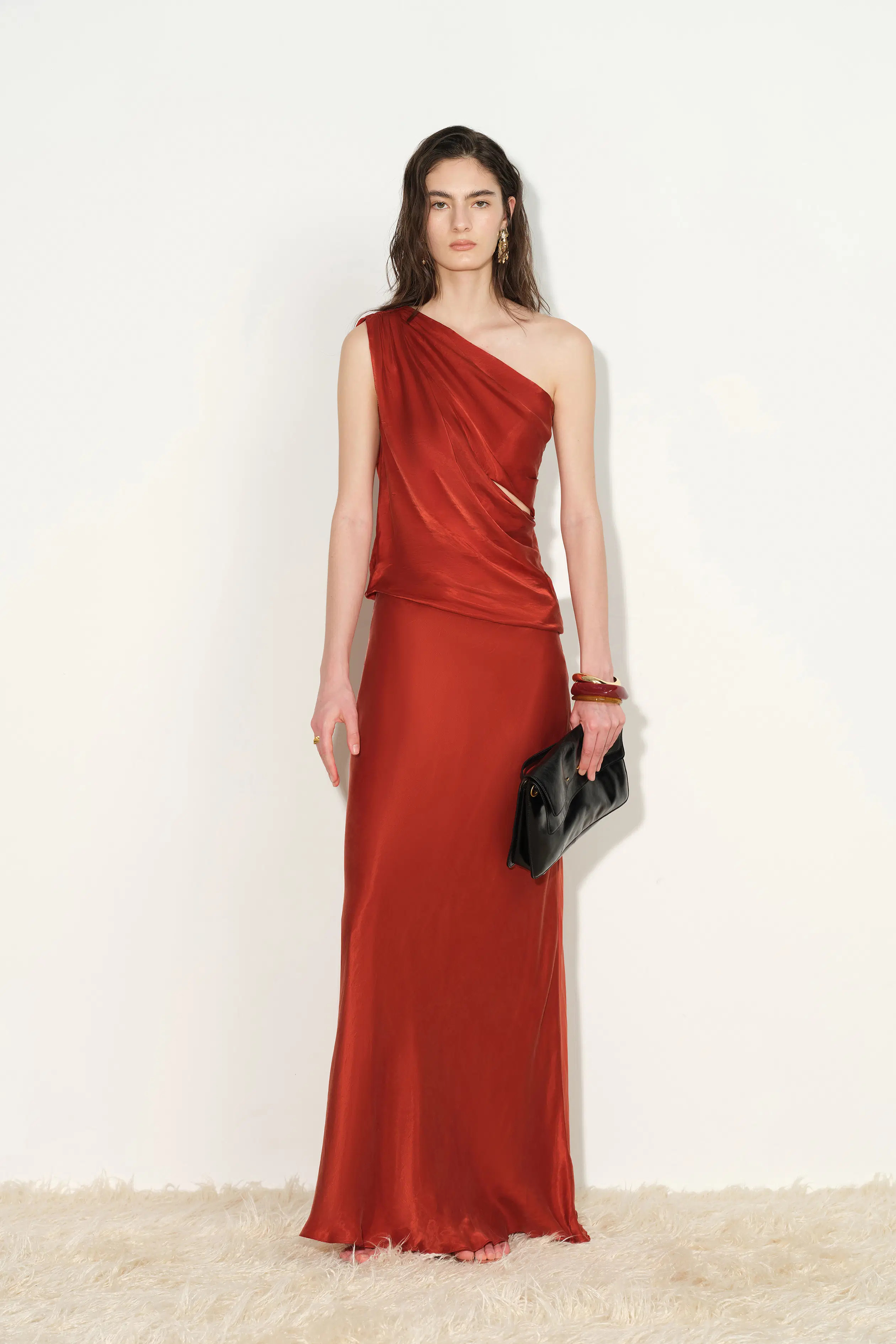 Aurora Draped One Shoulder Top and Skirt Set | Fabrique