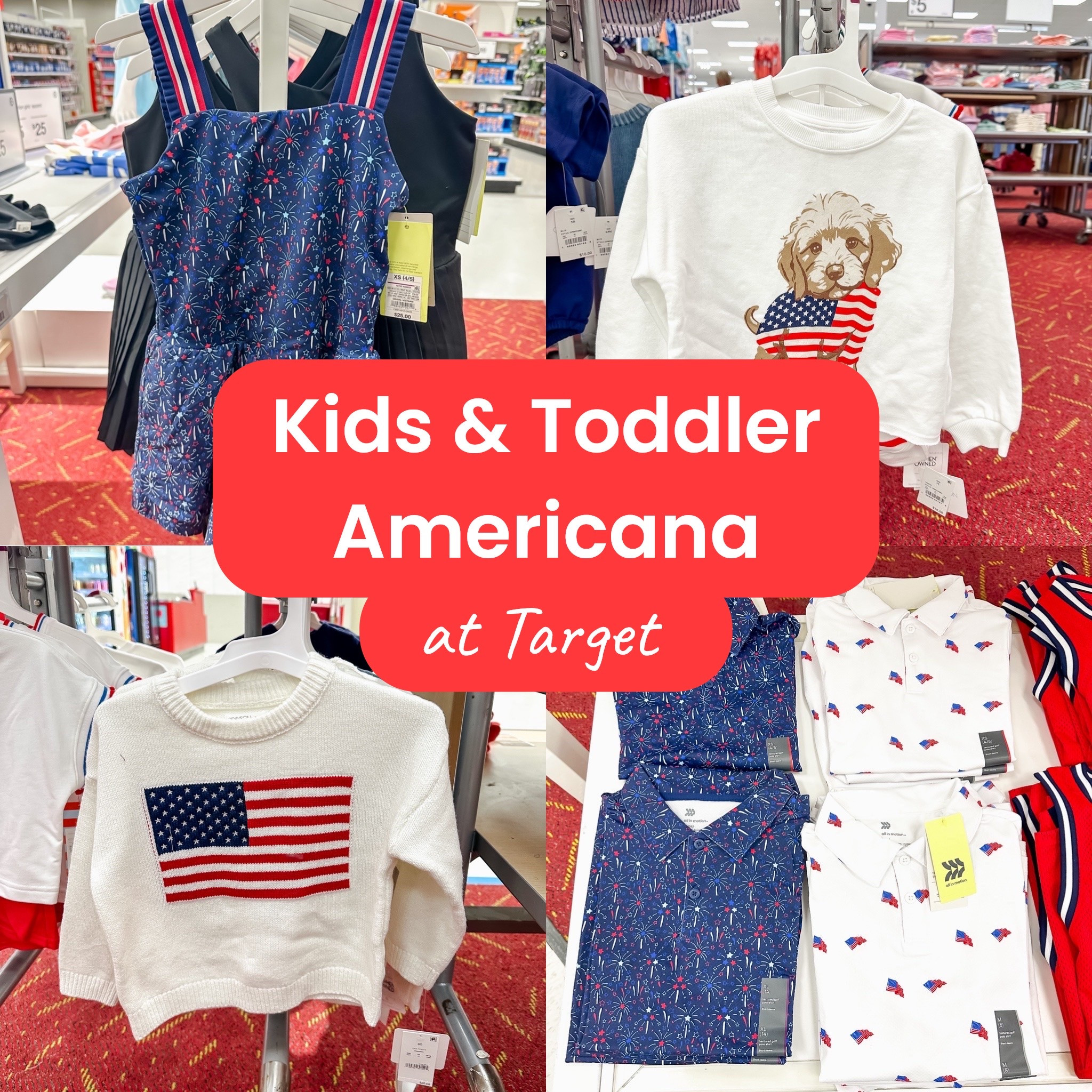 Toddler and Kids Americana Apparel at Target

Grayson mini / red white and blue / USA outfit / Memorial Day outfit / 4th of July outfit / toddler boys summer / toddler girls summer / girls patriotic outfit / boys patriotic outfit / cat and jack / target style

#LTKKids #LTKSeasonal #LTKBaby