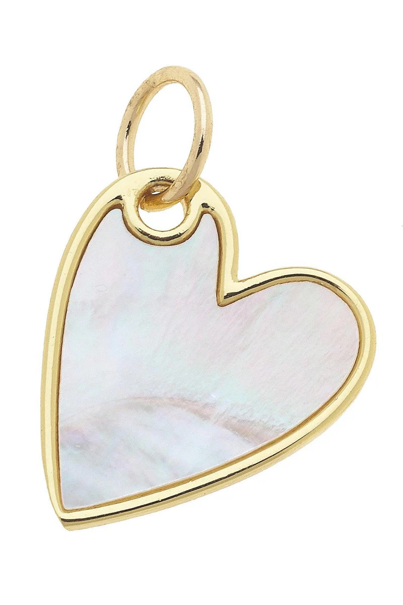 PREORDER 2/17: Leaning Heart Charm in Mother of Pearl | CANVAS