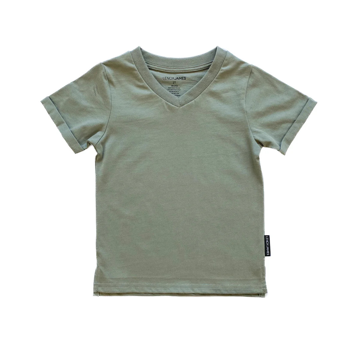 V-NECK TEE - OLIVE | LENOX JAMES