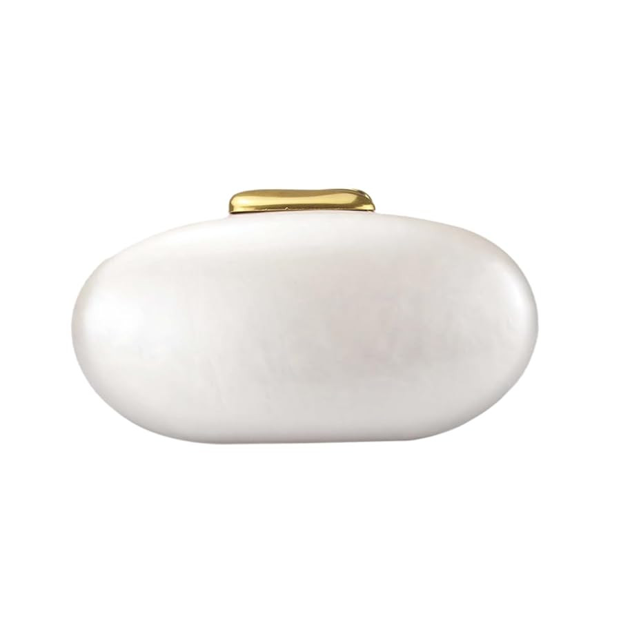 Shell Acrylic Evening Clutch Purse for Women Egg Shape Acrylic Handbags Oval Wedding Party Should... | Amazon (US)