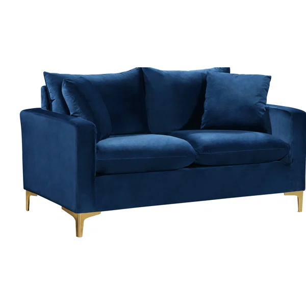 Adedapo 58" Velvet Square Arm Loveseat | Wayfair North America