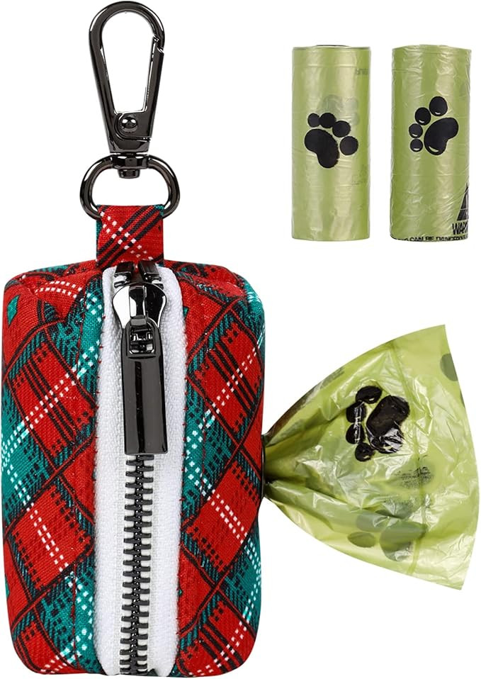 Amazon.com: ARING PET Christmas Dog Poop Bag Holder, Cotton Puppy Waste Bag Dispenser Attach to A... | Amazon (US)