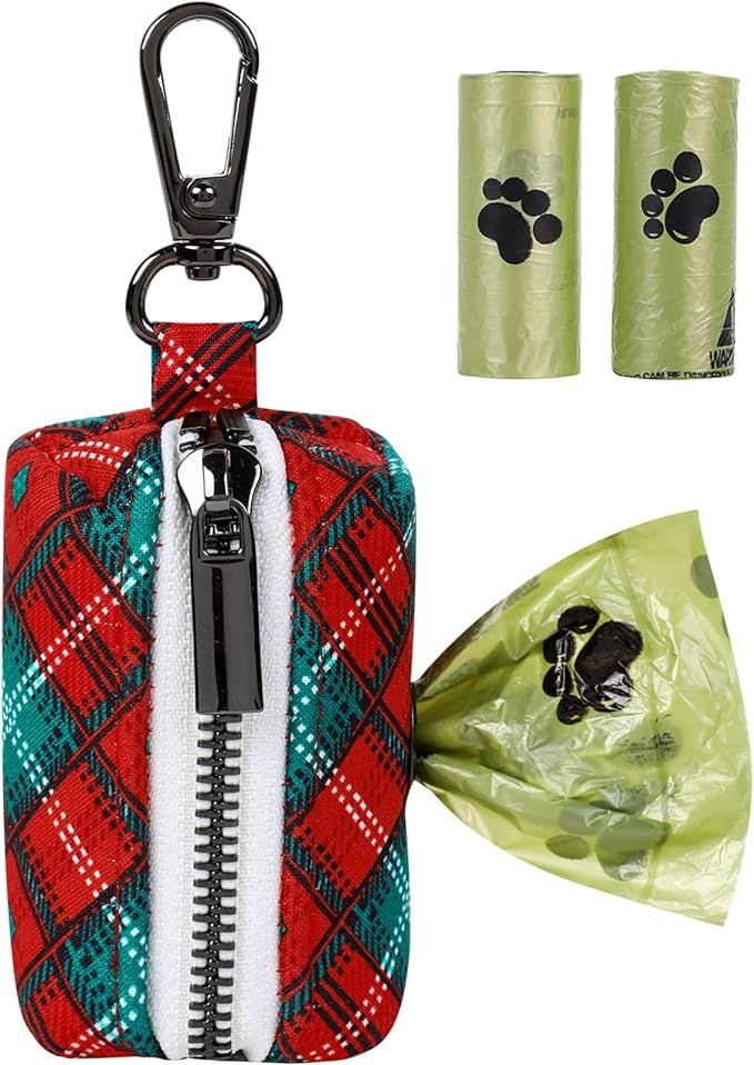 Amazon.com: ARING PET Christmas Dog Poop Bag Holder, Cotton Puppy Waste Bag Dispenser Attach to A... | Amazon (US)