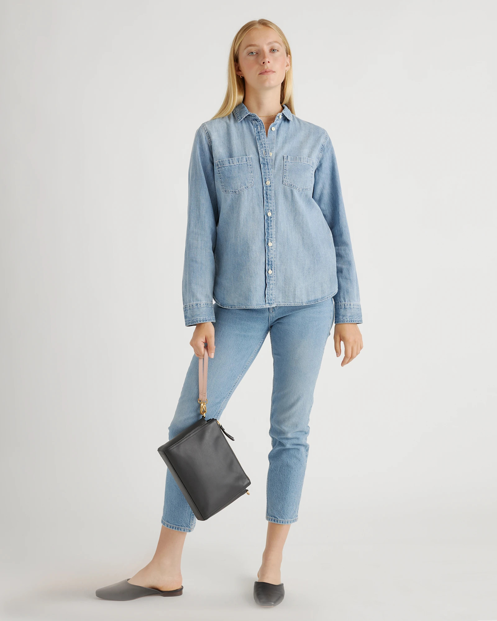 Italian Leather Triple Compartment Crossbody | Quince