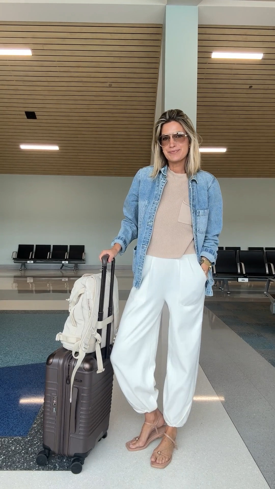 Been wearing this Amazon travel set for YEARS! Wearing size small in the set and denim jacket.

#LTKootd #LTKTravel #LTKOver40