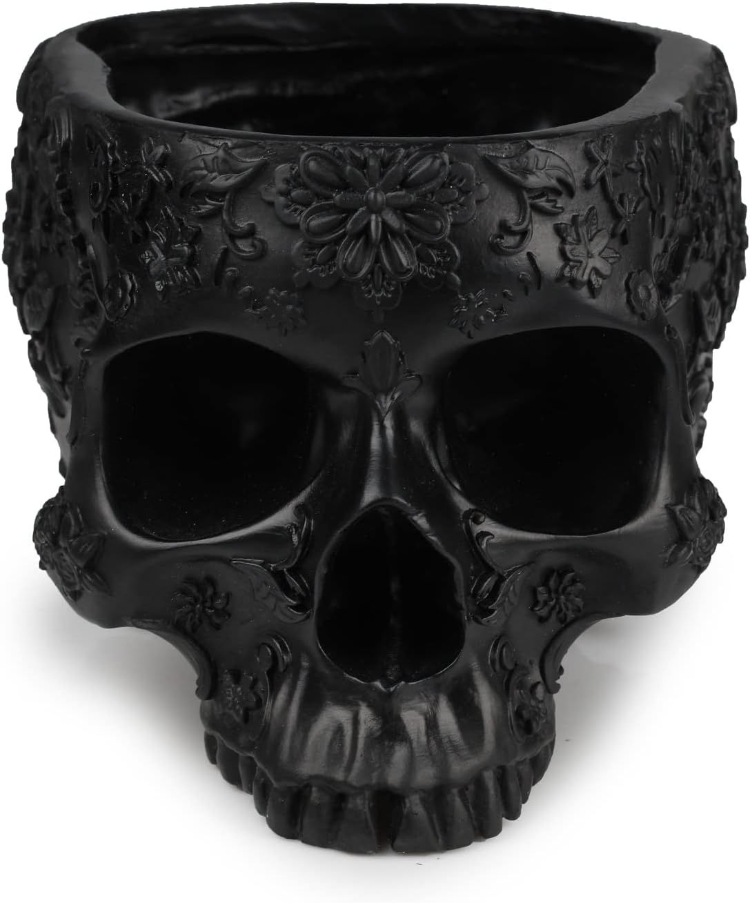 Halloween Skull Candy Dish Trick or Treat Bowl & Plant Planter Pot 6" Deep Polyresin Skulls Pot f... | Amazon (US)