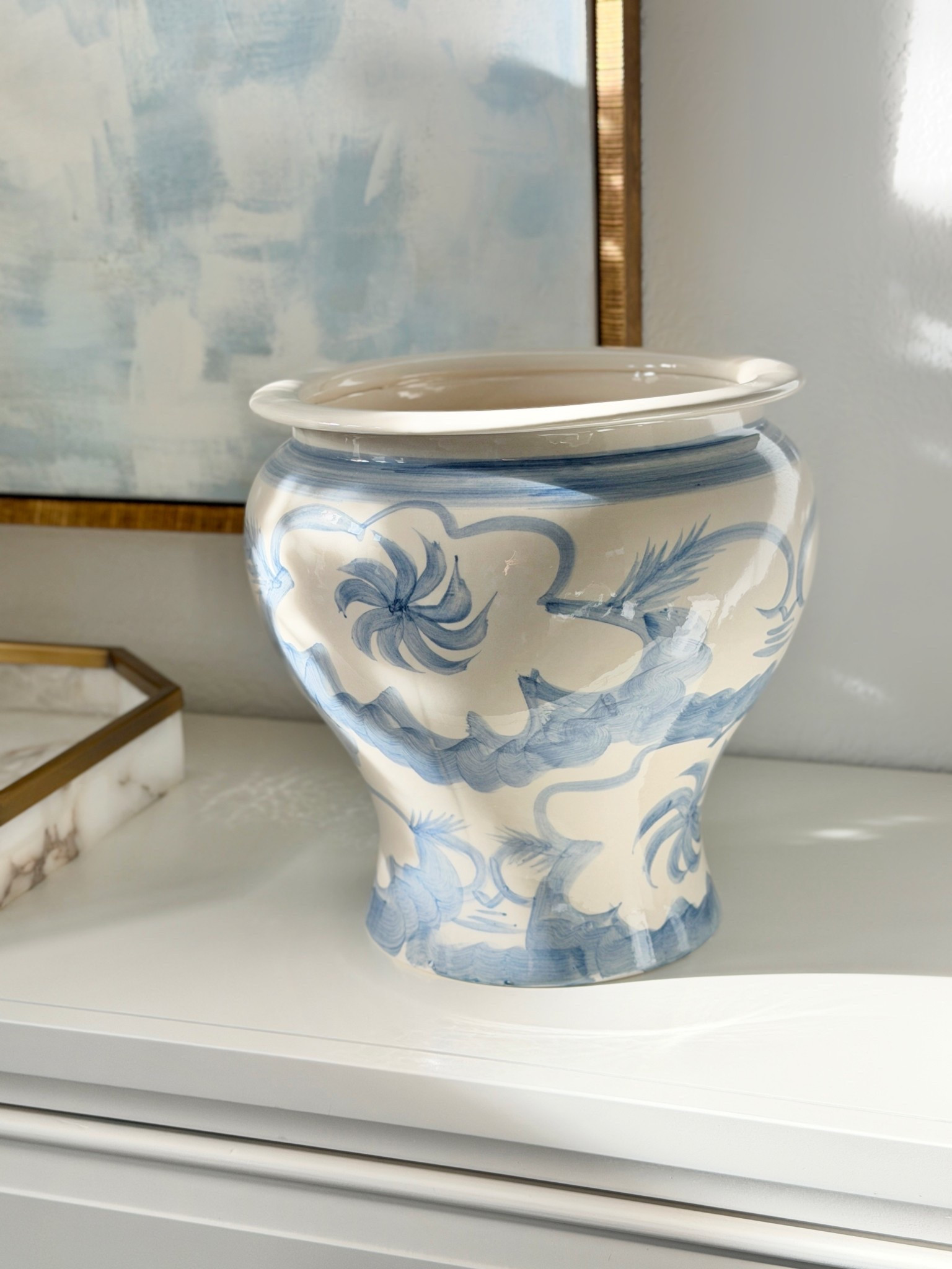 Amazon blue and white vase 💙 designer look for less find home decor spring decor 

#LTKSaleAlert #LTKHome