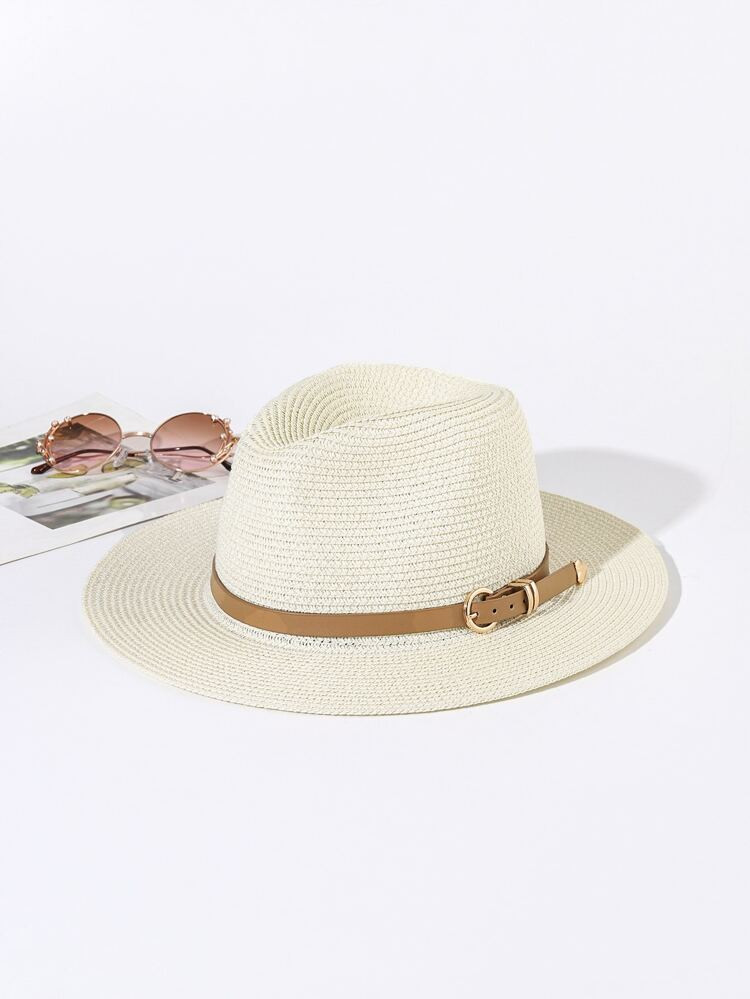 Belt Decor Straw Hat | SHEIN