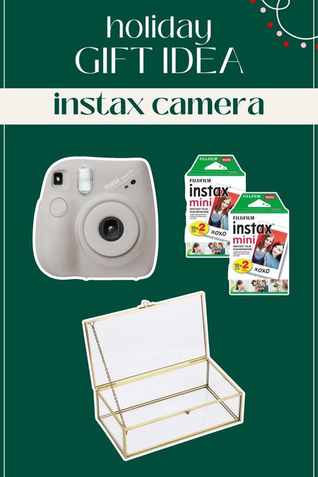Gift idea! Instax camera, film, + my favorite glass container to store the photos in! 

#giftidea #instax #camera #giftguide 

#LTKHoliday #LTKSeasonal #LTKGiftGuide