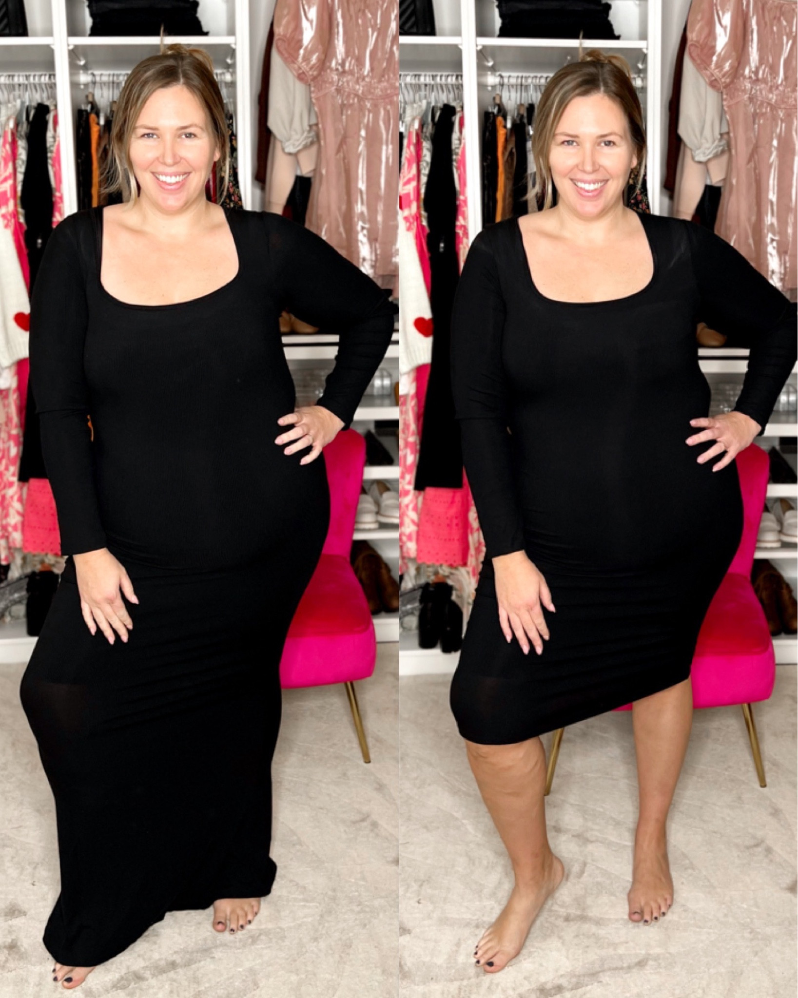 Trying 2 viral bodycon Amazon dress for the first time!! Wearing a size 3X in both, paired with my tried and true Red Carpet Strapless Bra in a size 42DD, and a pair of Spanx Thinstincts Briefs in a size 2X. Use code ASHLEYDXSPANX for a discount! 

#LTKunder100 #LTKFind #LTKcurves