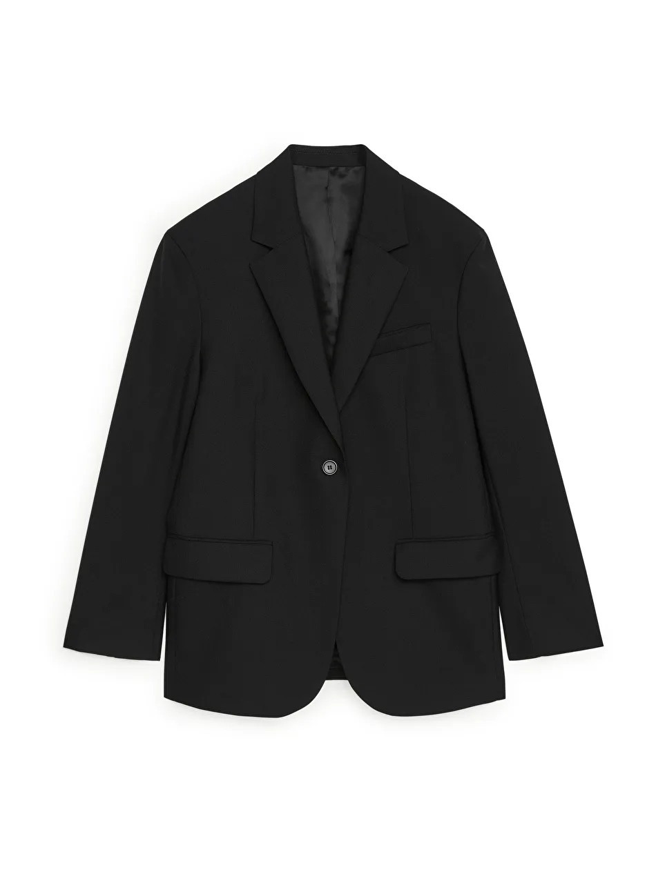 Oversized Wool Hopsack Blazer | ARKET (US&UK)