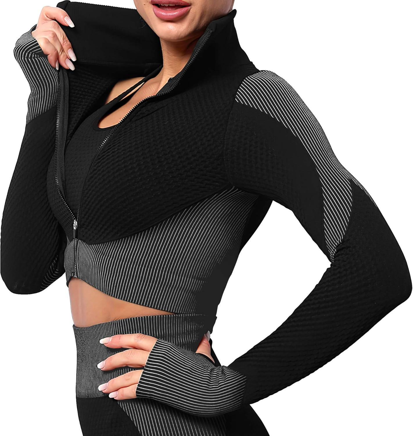 TSUTAYA Women's Ruched Yoga Pants High Waist Tummy Control Workout Leggings Textured Booty Tights | Amazon (US)