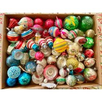 Collection Of Vintage Nostalgic Old Glass Hand Blown & Mercury Mid-Century Christmas Ornaments Retro Xmas Antique | Etsy (US)