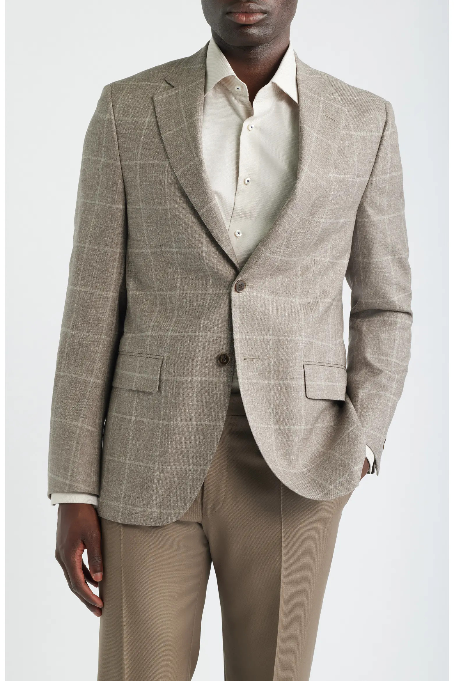 Flynn Classic Fit Tan Plaid Wool Sport Coat (Men) | Nordstrom | Nordstrom