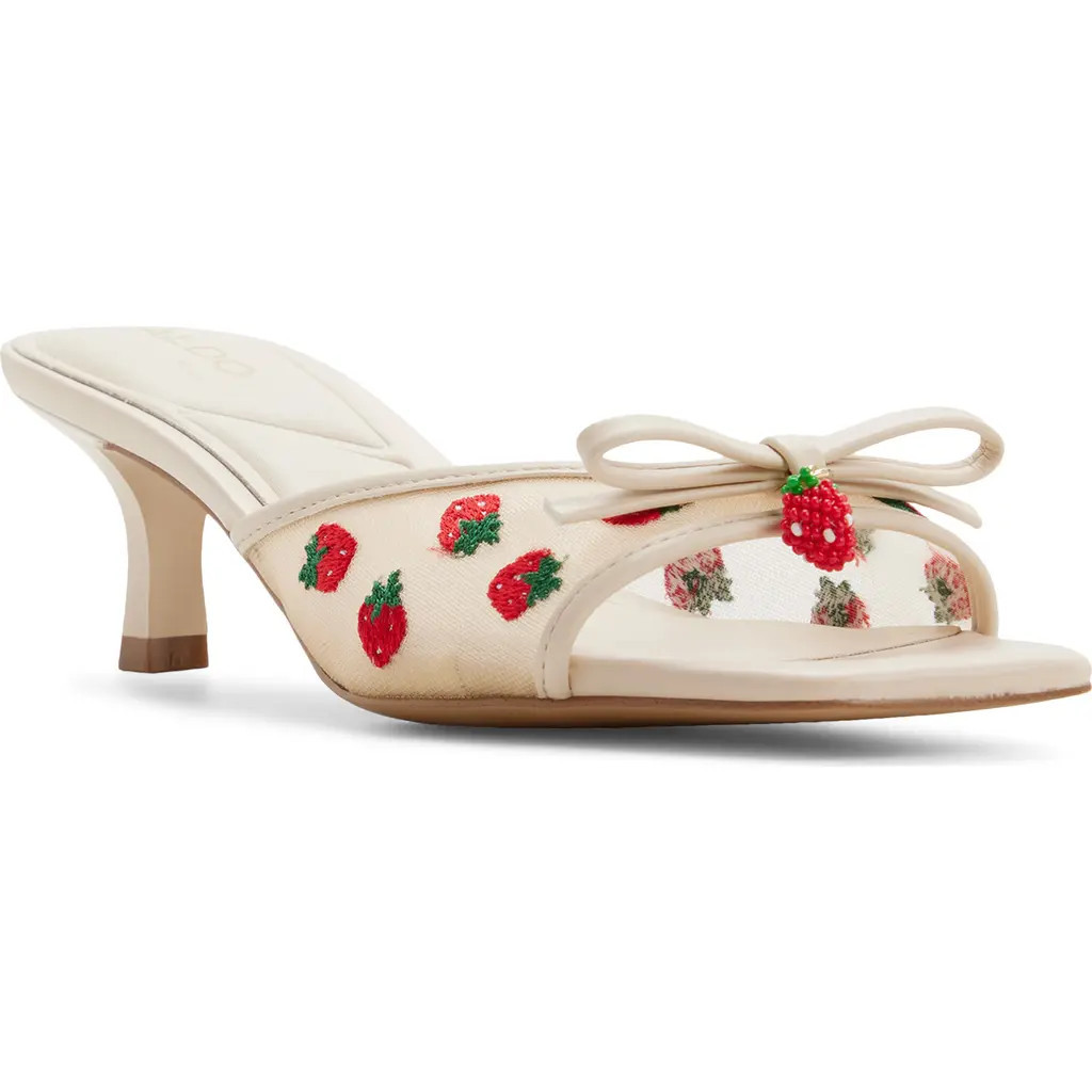 ALDO Begoniaa Kitten Heel Slide Sandal in Cream at Nordstrom, Size 7.5 | Nordstrom