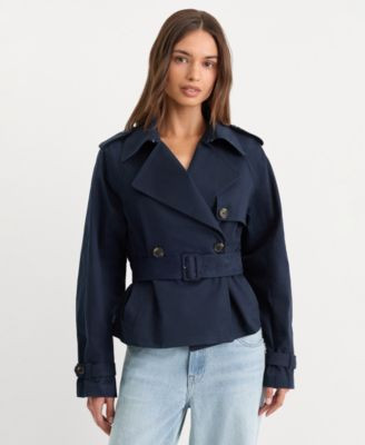 Good American Women's Cropped Trench Jacket - Beige | Macy's