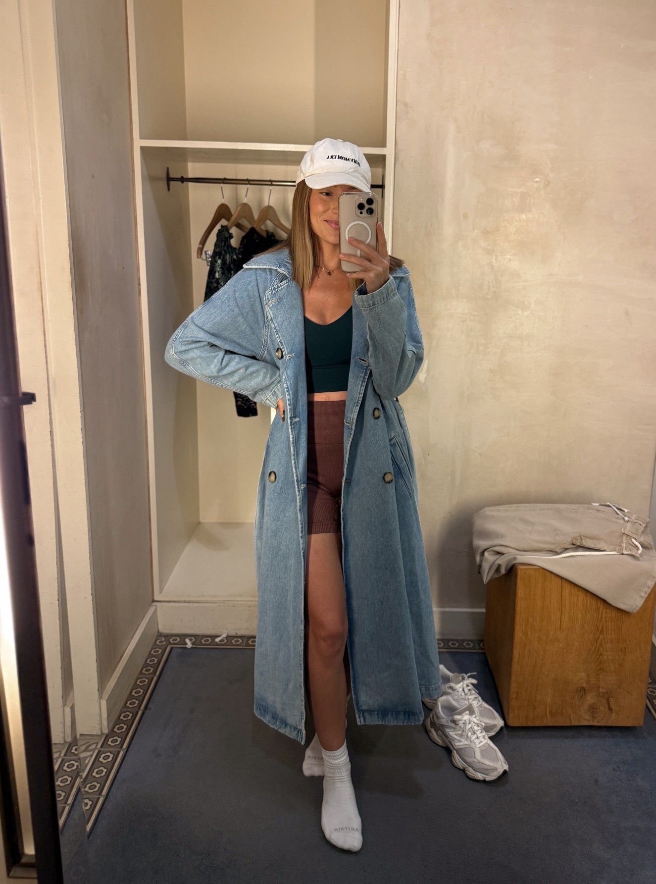 This denim trench coat is SO GOOD!!! I’m wearing an xs & I’m 5’2 😊 I also snagged the flare pants I have linked in an xs! 

Fall Style, Fall Coats, Anthropology Fashion, Fall Fashion 

#LTKOver40 #LTKSeasonal #LTKU