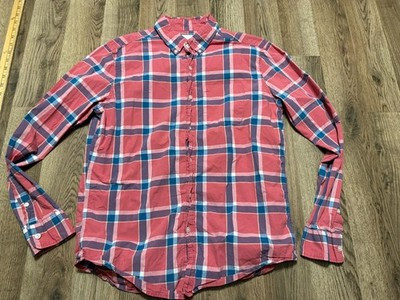American Eagle Outfitter Shirt, Men's Size Medium Red Blue White Plaid Button Up | eBay | eBay US