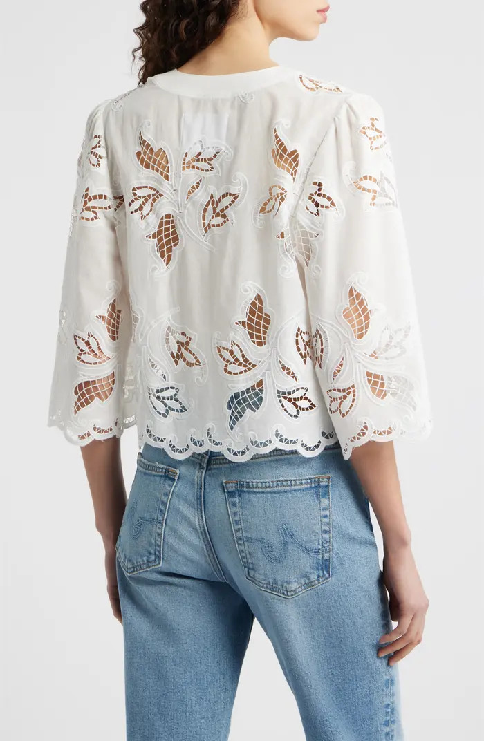 Floral Lace Button-Up Shirt | Nordstrom