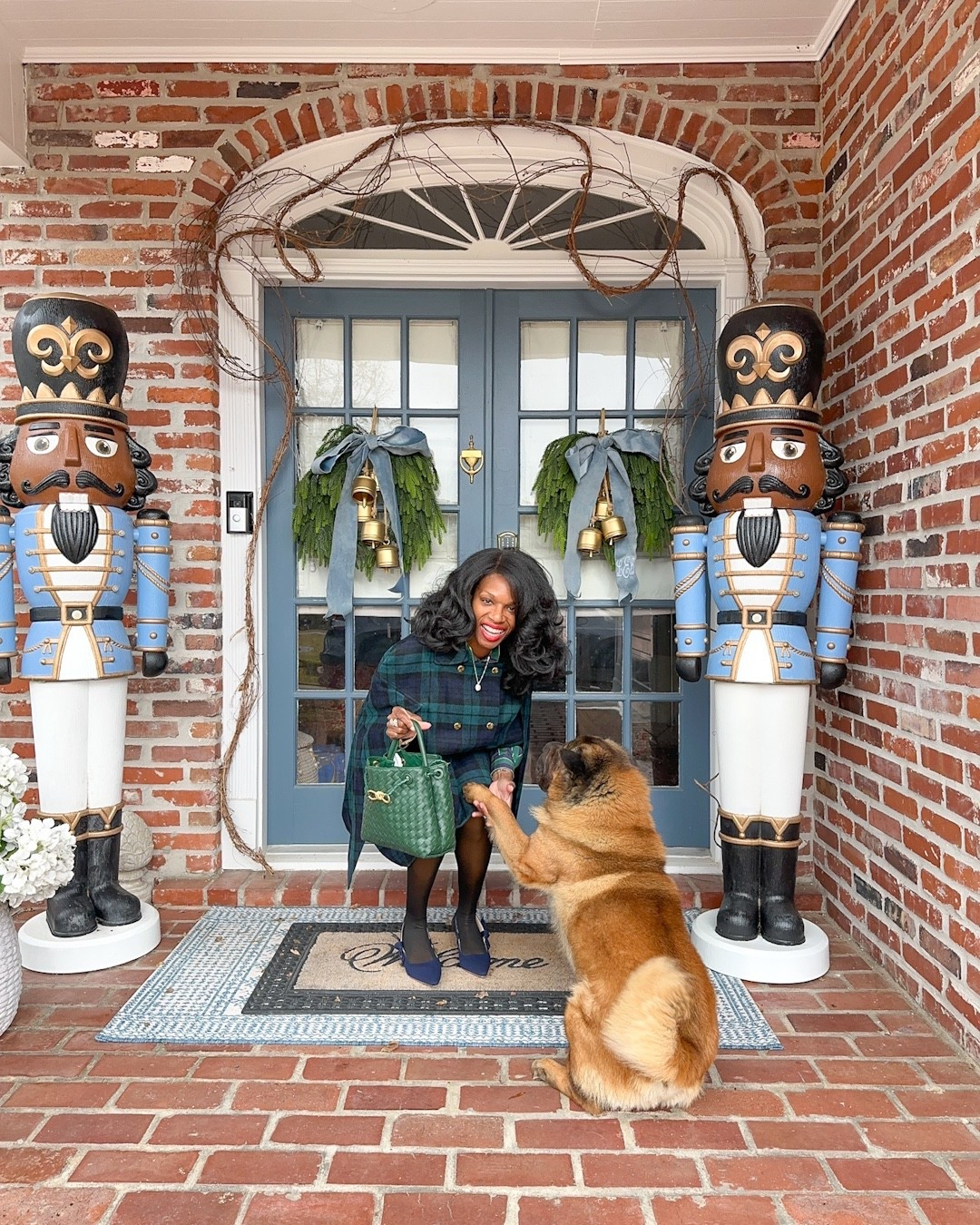 Christmas Outfit, Christmas porch, van cleef earrings

#LTKHoliday #LTKSeasonal #LTKOver40
