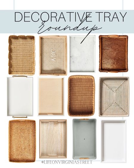 Decorative tray roundup! These are great for your coffee tables, entry way table etc! Lots of different styles, colors and sizes to choose from! 

coastal tray, coastal home, coastal style, coastal living, coastal style, coastal home decor, target home, mark and graham, serena and lily, coffee table decor, serving tray, tray, spring home decor 

#LTKSeasonal #LTKFind #LTKstyletip
