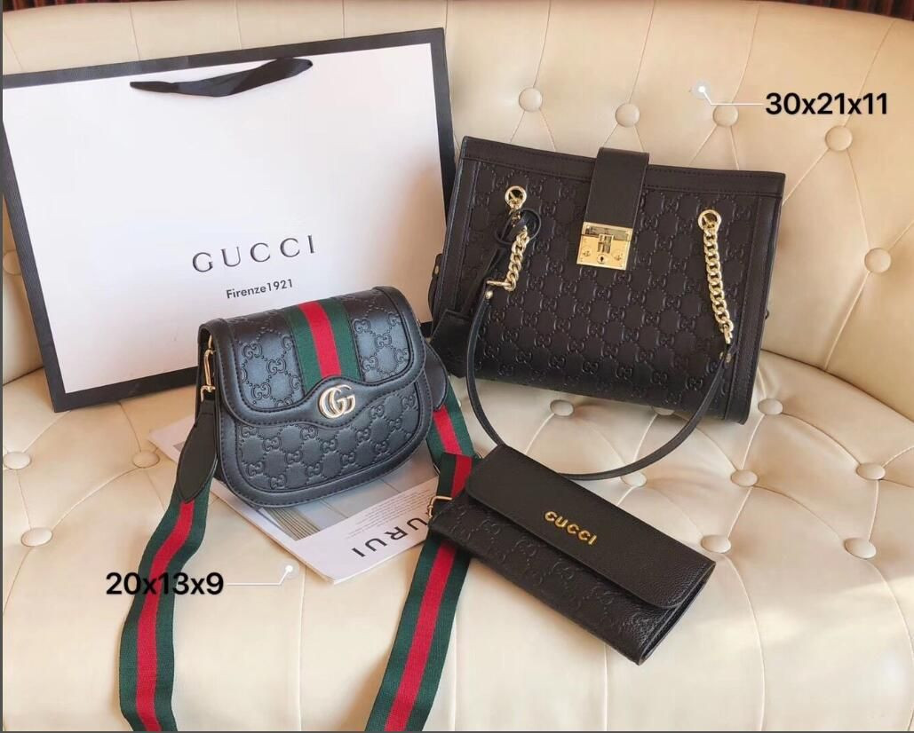Womens 2020 High Quality Crossbody Bag Luxurys Designers Women Bags Three Piece Set Handbag Purse... | DHGate