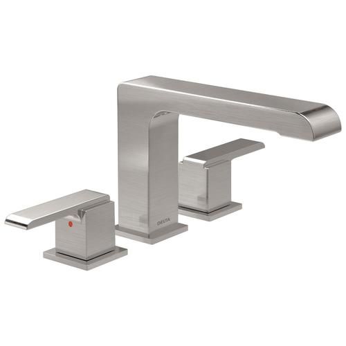 Delta Ara Stainless 2-Handle Residential Deck Mount Roman Bathtub Faucet | Lowe's