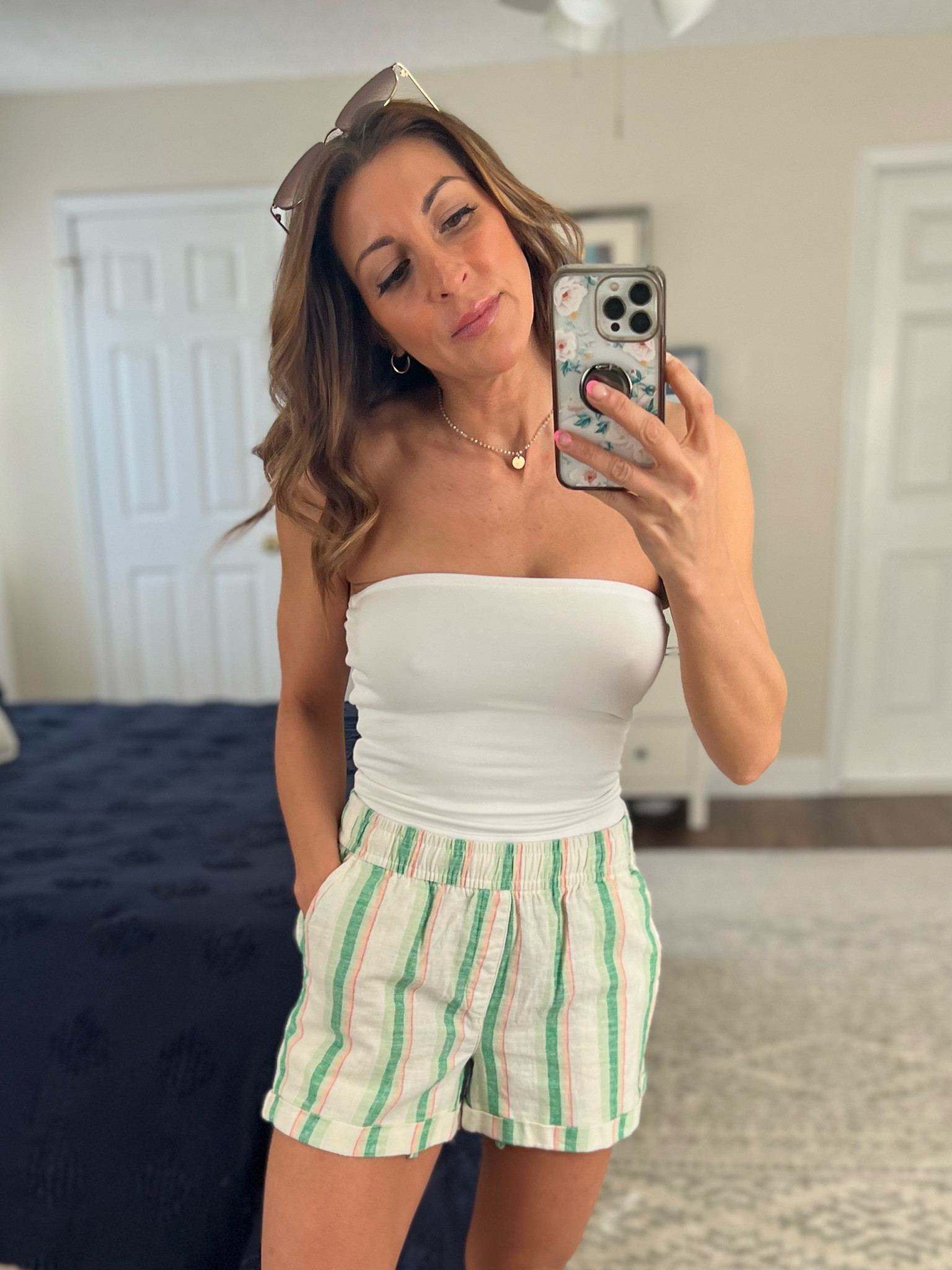 More from my Old Navy Spring and Summer haul! A comfy cropped tube top and lined striped high waisted shorts. 

Resort Wear // Maxi Dress // Spring Dress // Summer Wear // Shower Dress

#LTKSeasonal #LTKFind #LTKtravel