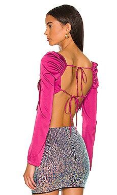MORE TO COME Kaela Open Back Top in Magenta from Revolve.com | Revolve Clothing (Global)