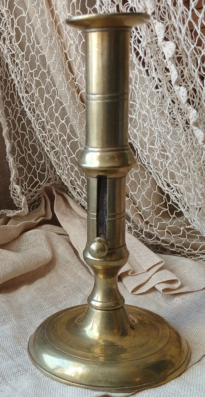 Antique American Brass Candlestick, Push Up Style 6.5"  | eBay | eBay US