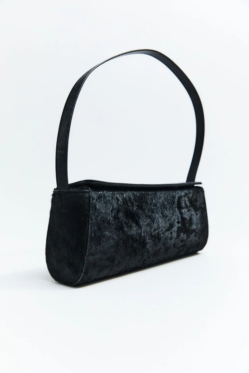 Pony Hair Baguette Bag - Black | St. Agni (US, UK, EU)
