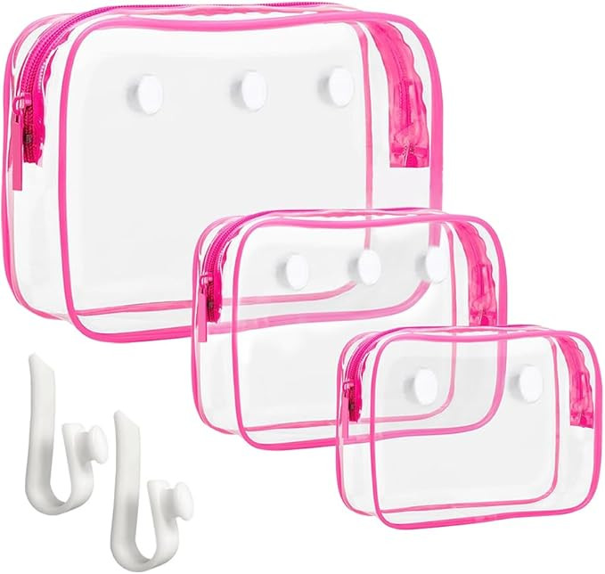 3 Packs Clear Bogg Beach Tote Bag with 2 Pack Insert Hooks Accessories for Bogg Bags Travel Makeu... | Amazon (US)