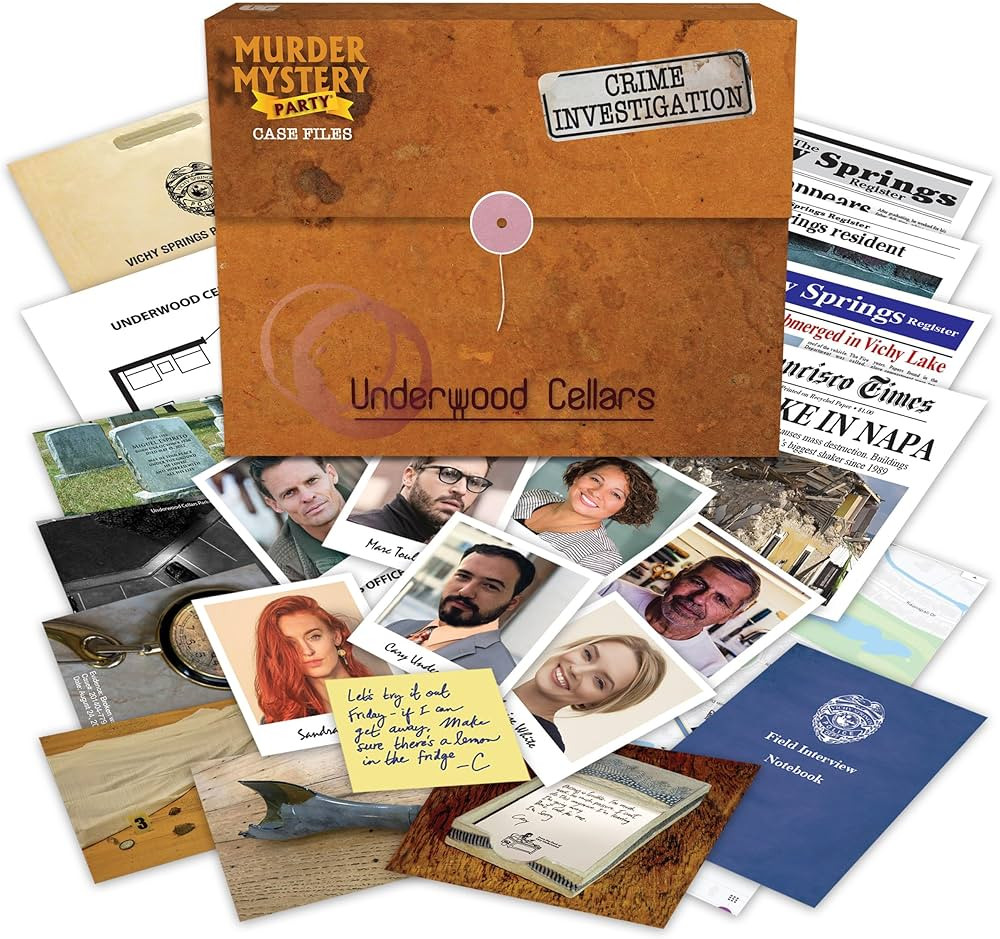 Murder Mystery Party Underwood Cellars, Interactive Murder Mystery Case File Game for 1 or More P... | Amazon (US)