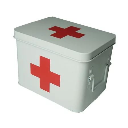 Sukalun First Aid Box Metal First Aid Box Kit with Large Space Medicine Storage Box with Portable Ha | Walmart (US)