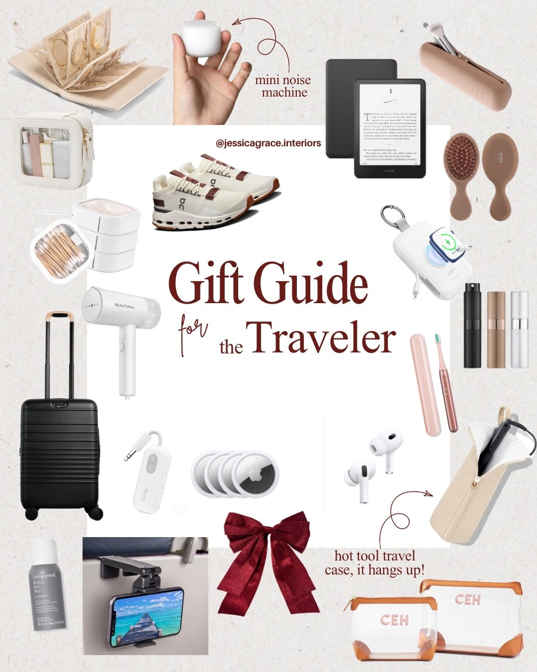 Gifts for the travel lover!

Sneakers
Travel products 
Pouches
Tooth brush
Ifly 
Phone holder
Hot tool travel case
Qtip holder
Kindle
White noise machine
Carry on bag
Steamer

#LTKCyberWeek #LTKTravel #LTKGiftGuide