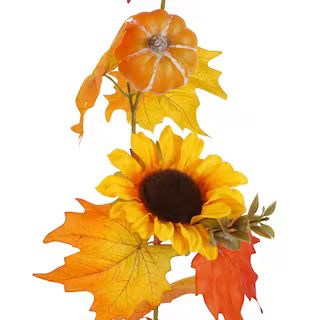 6ft. Yellow Sunflower, Orange Pumpkin & Fall Foliage Garland by Ashland® | Michaels Stores