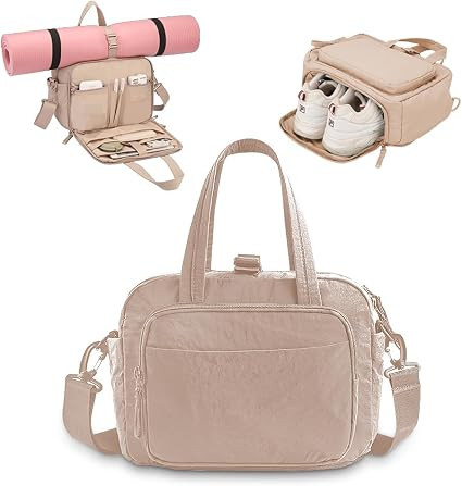 mini gym bag for women, travel duffel bag with wet pockets and Shoe Compartment,Lightweight carry... | Amazon (US)