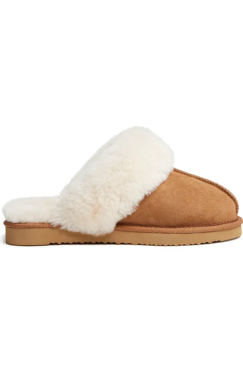 Sydney Water Resistant Genuine Shearling Scuff Slipper - Wide Width Available (Women) | Nordstrom Rack