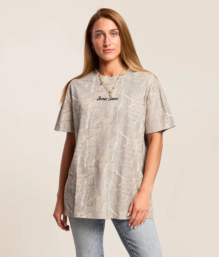 Jesus Saves Camo T-Shirt | Buckle