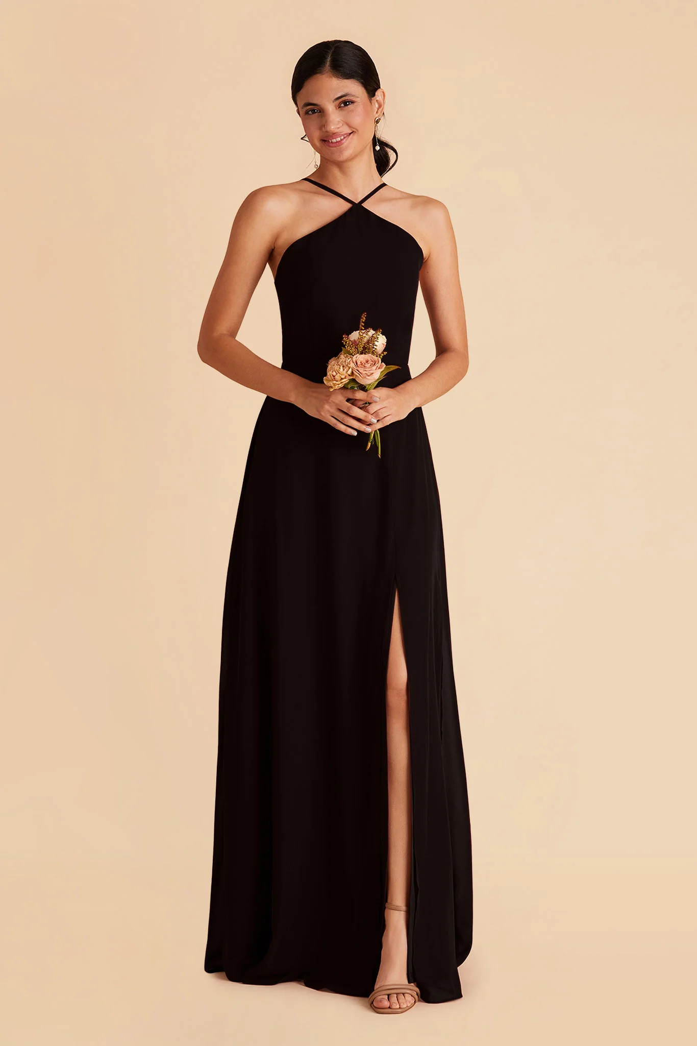 Juliet Chiffon Dress - Black | Birdy Grey