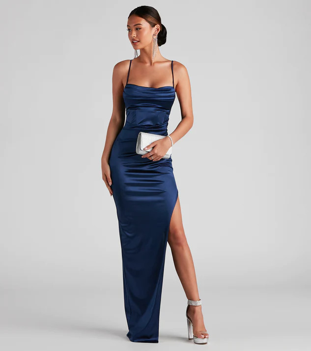 Carmella High Slit Corset Dress | Windsor Stores