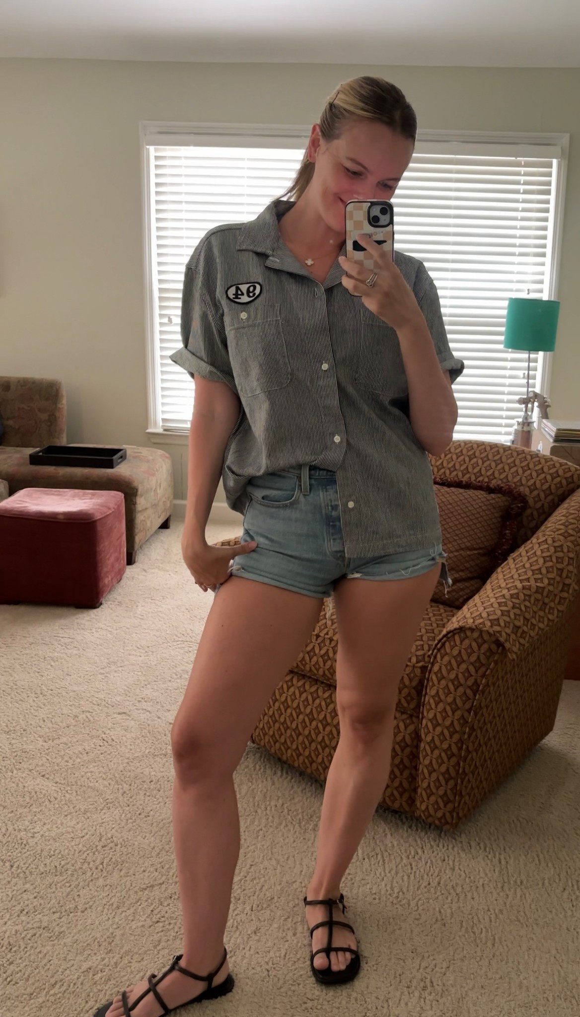 easy summer outfit of the day! Wearing a men’s small for my top, shorts are just cut off Levi’s, and shoes are size 9 (typically a 9.5 but these fit!)

#LTKsale #LTKstyletip #LTKsummer