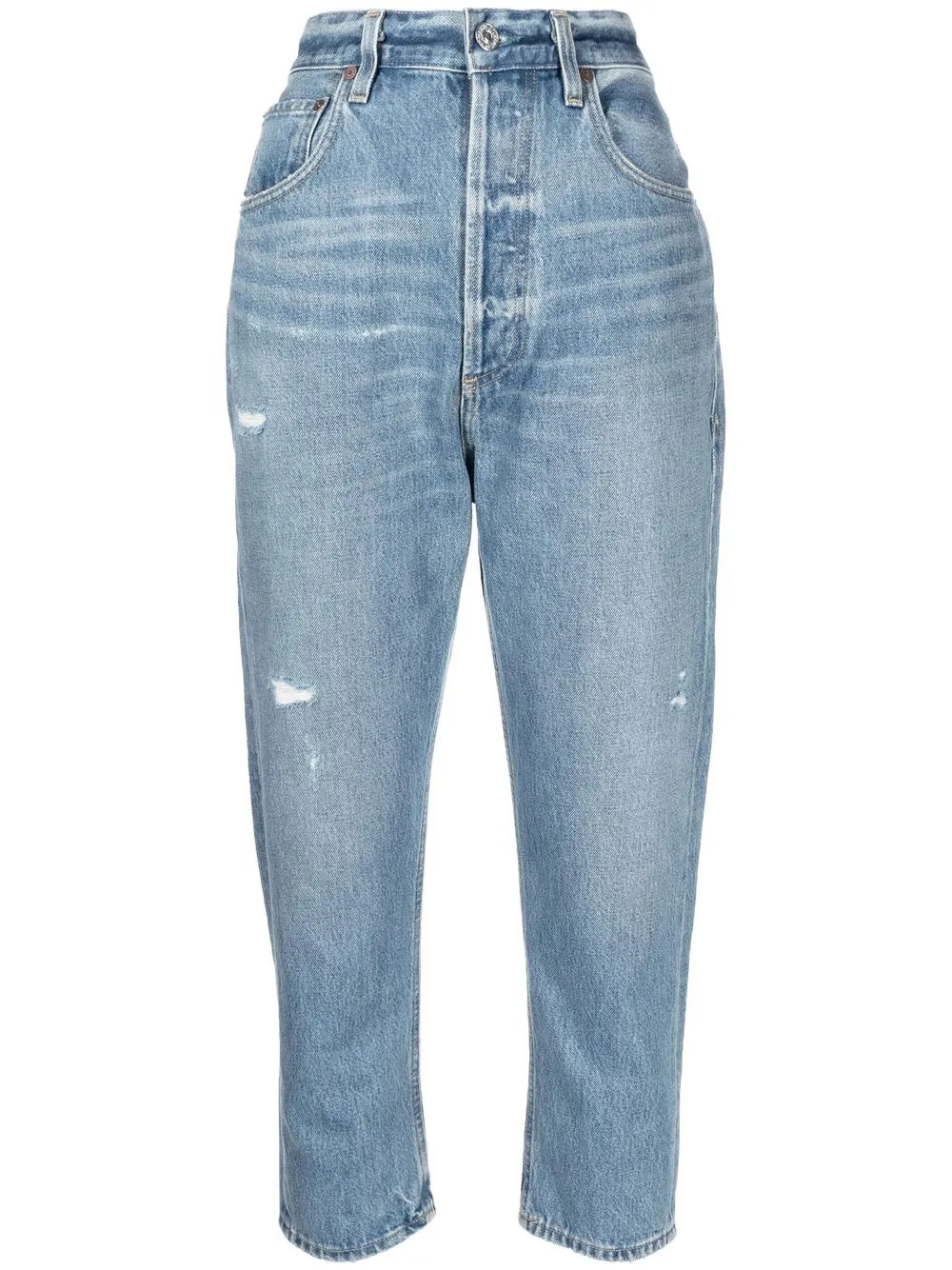 Pony Boy cropped distressed jeans | Farfetch Global