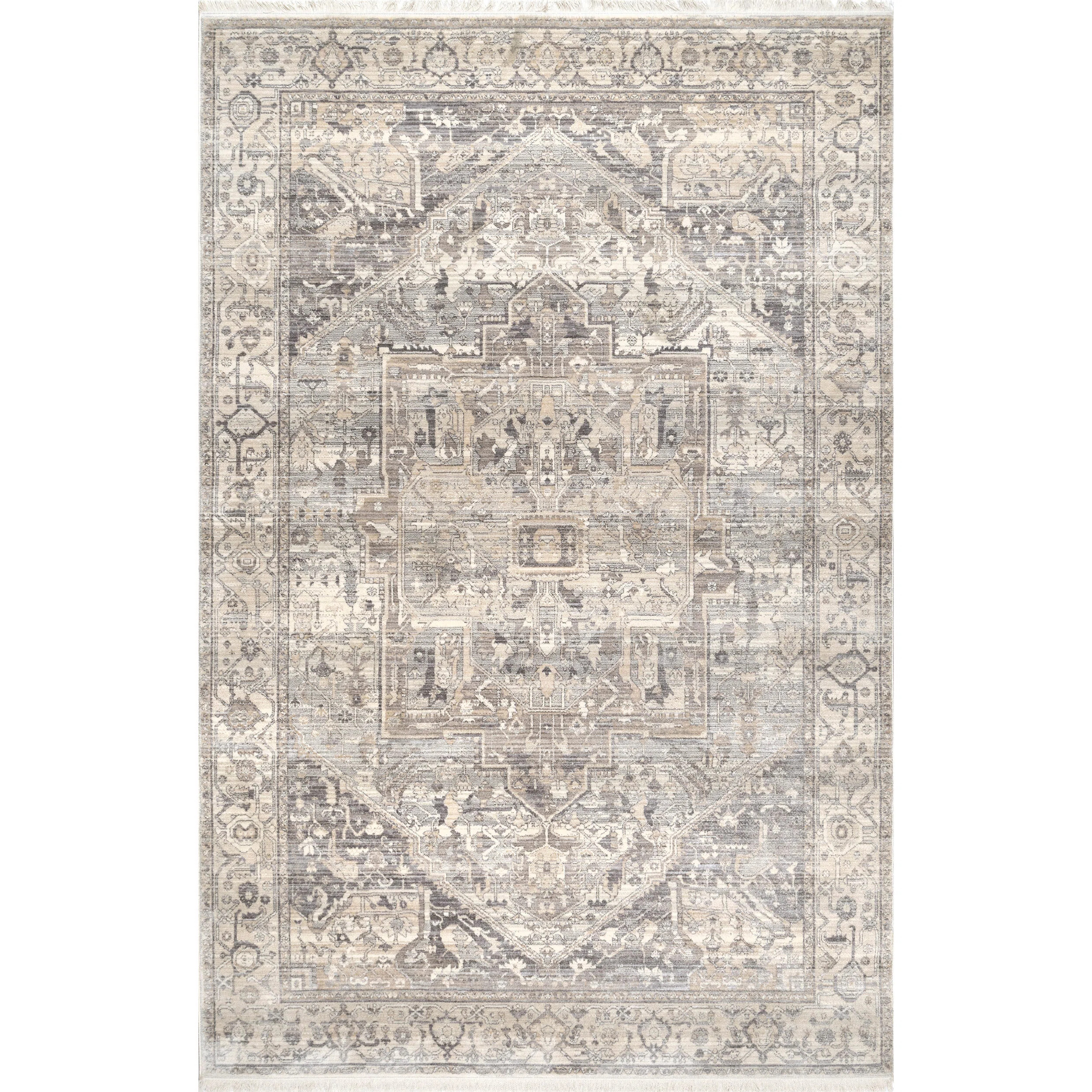 Wideman Oriental Power Loom Performance Silver Rug | Wayfair North America