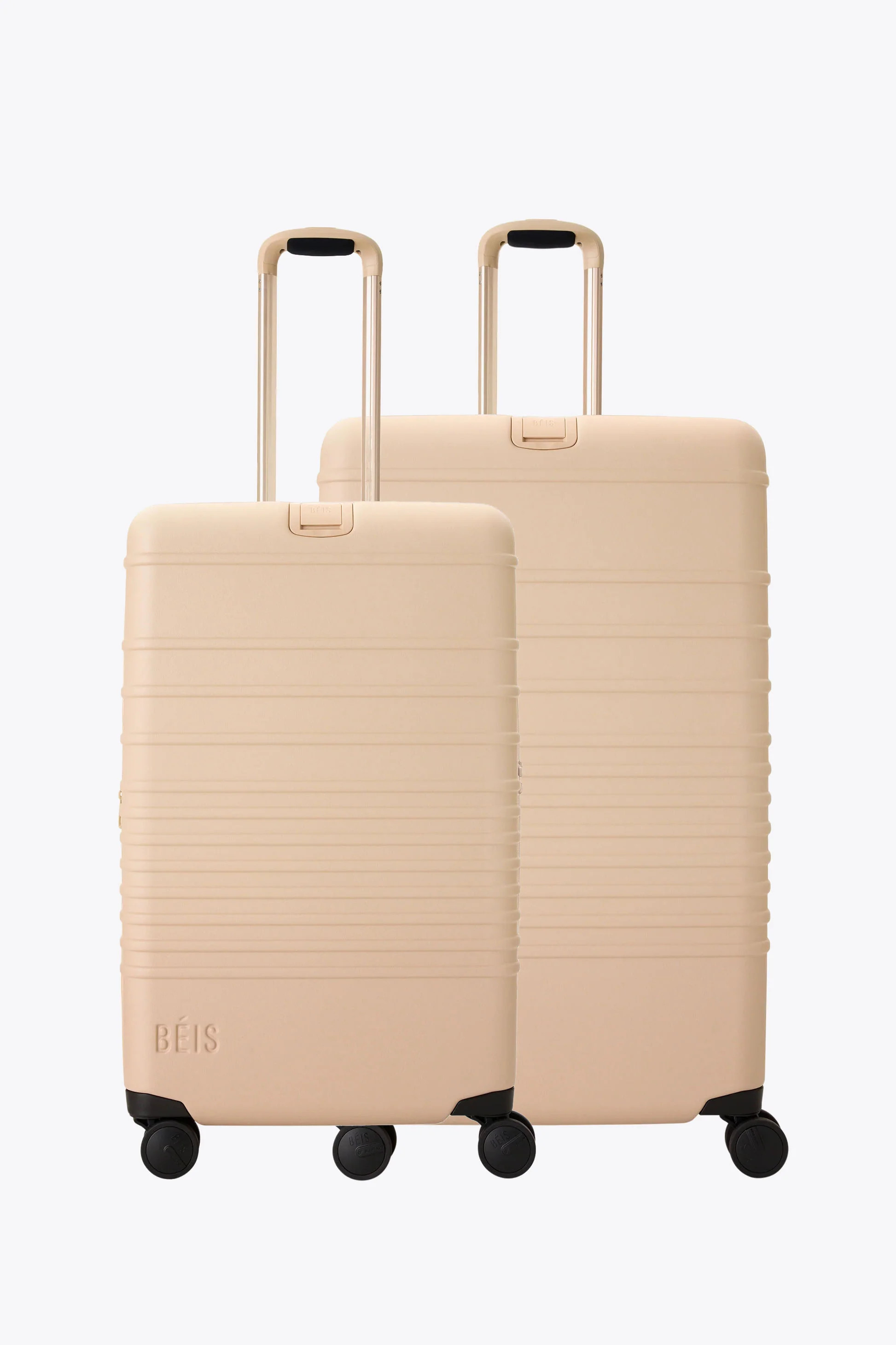 BÉIS 'The Check-In Starter Set' in Beige - 26" Medium & 29" Large Check-in 2 Piece Luggage Set | BEIS