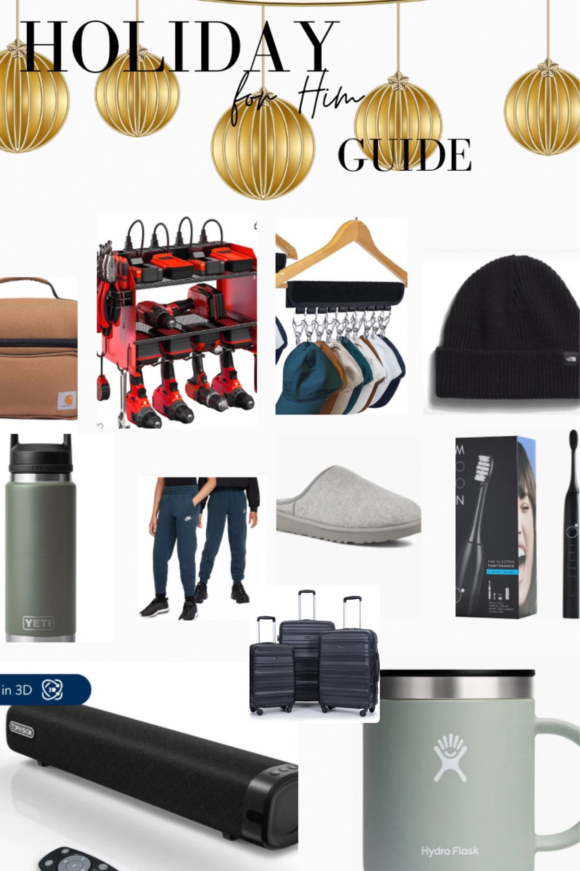 These are currently what I’m brainstorming for my husband! Men are hard, so gifts need to be practical with a flair of fun ✨🎁 #mengiftguide #giftsforhim #holidaygiftguide 

#LTKCyberWeek #LTKmens #LTKGiftGuide